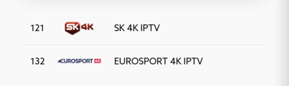 SBB 4K kanali Sport Klub i Eurosport