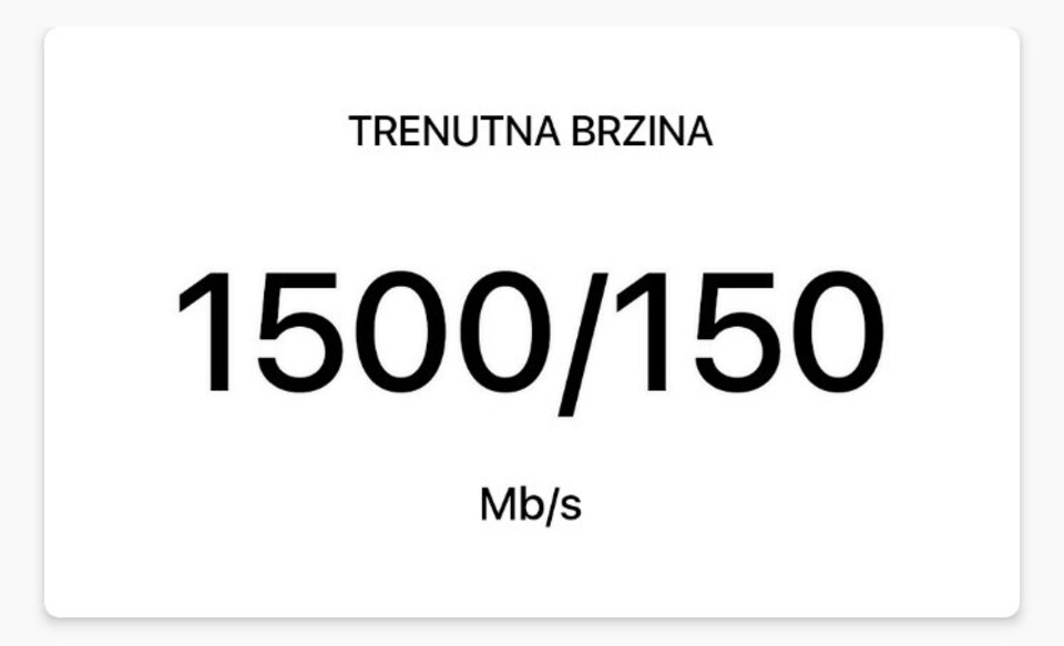 Pogrešna brzina u Moj SBB aplikaciji  - SBB optički Internet u Sremskoj Mitrovici